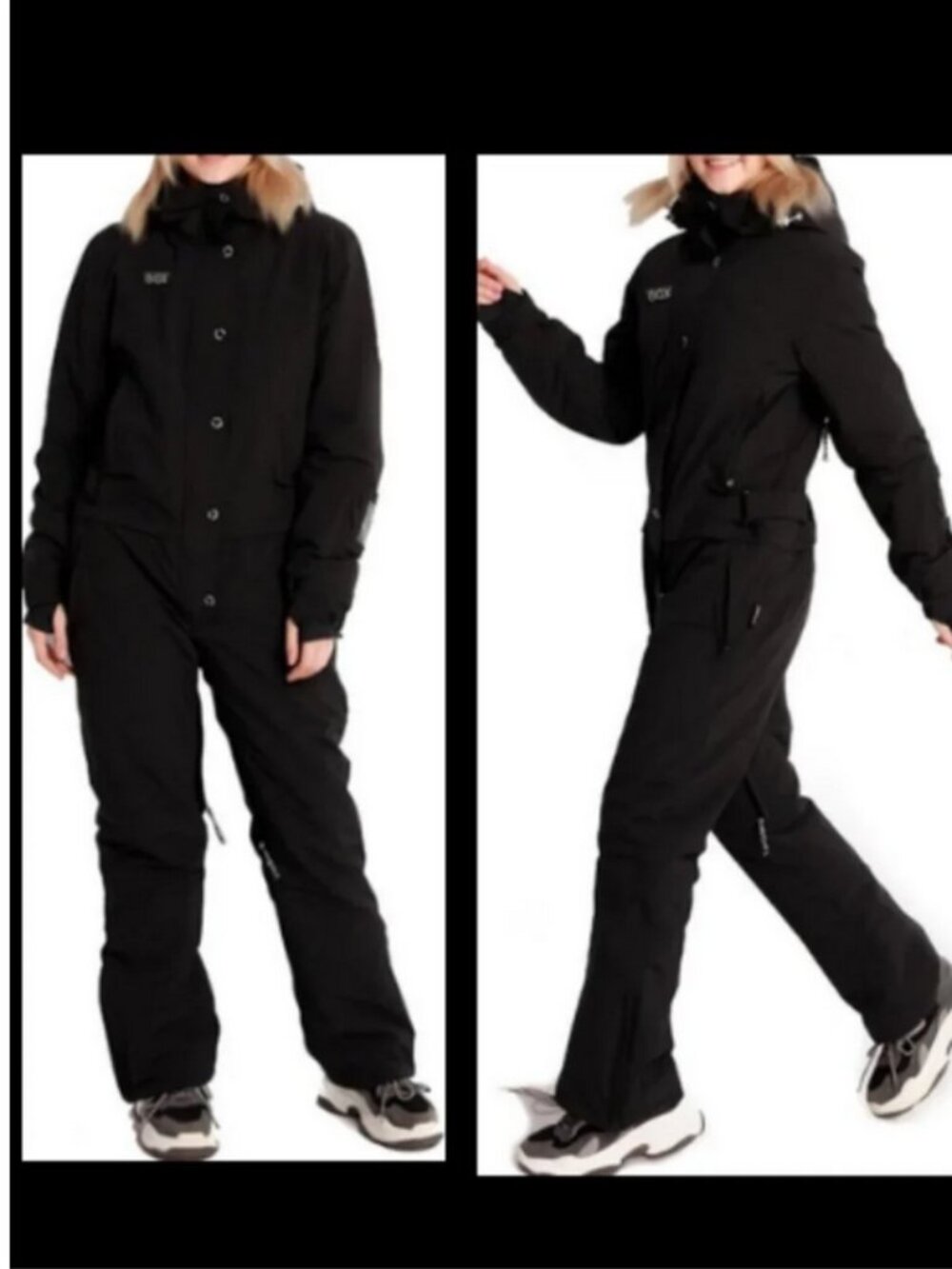 NWT Blue Magic Ski Suit One Piece Black Snowsuit Snowboard Snow Bib Womens 3X